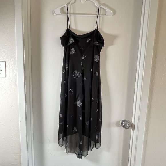 Vintage Y2K Byer Too Dress Sz L Chiffon Layered Whimsigoth Fairy Foral Gyaru - Picture 10 of 14